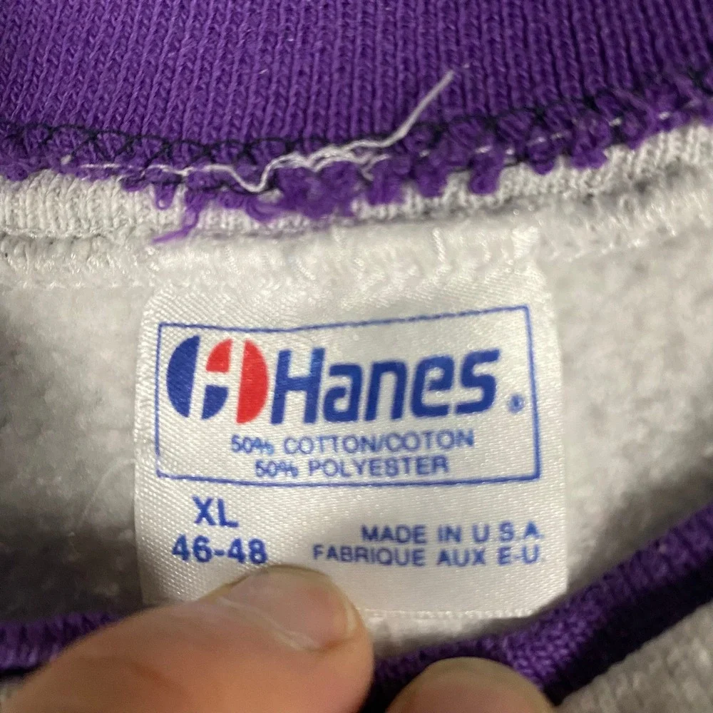 Vintage Hanes Capitola California Sweatshirt Mens XL Grey Double Collar Made USA